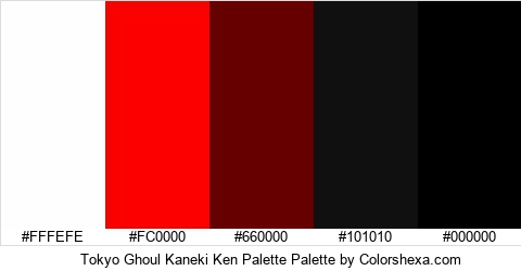 Tokyo Ghoul Kaneki Ken Palette Colors Logo