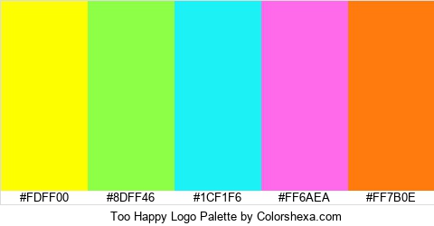 Too Happy Logo Colors Logo