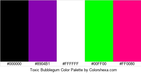 Toxic Bubblegum Color Colors Logo
