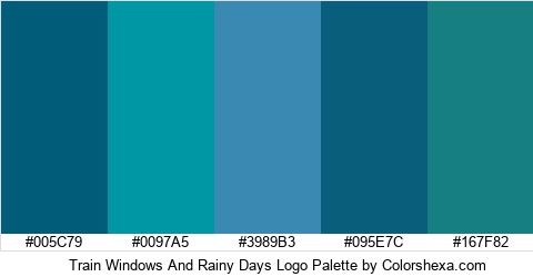 Train Windows And Rainy Days Logo Colors Logo