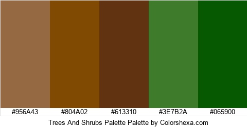 Trees And Shrubs Palette Colors Logo