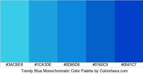 Trendy Blue Monochromatic Color Colors Logo