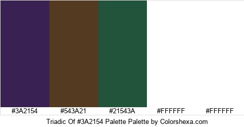 Triadic Of #3A2154 Palette Colors Logo