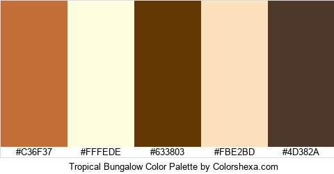 Tropical Bungalow Color Colors Logo