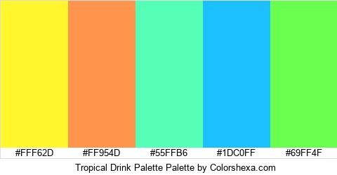 Tropical Drink Palette Colors Logo