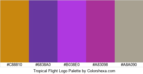 Tropical Flight Logo Colors Logo
