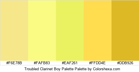 Troubled Clarinet Boy Palette Colors Logo