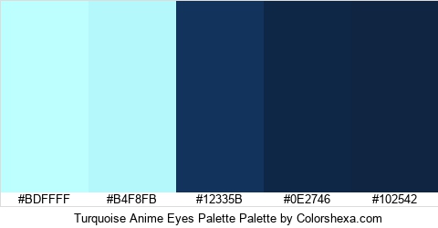 Turquoise Anime Eyes Palette Colors Logo