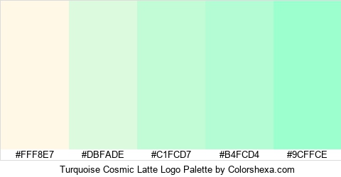 Turquoise Cosmic Latte Logo Colors Logo