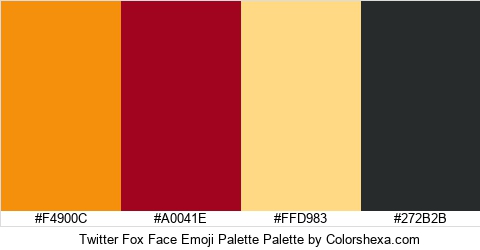 Twitter Fox Face Emoji Palette Colors Logo