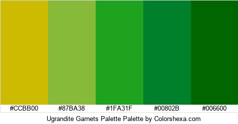 Ugrandite Garnets Palette Colors Logo