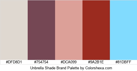 Unbrella Shade Brand Colors Logo