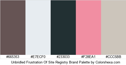 Unbridled Frustration Of Site Registry Brand Colors Logo