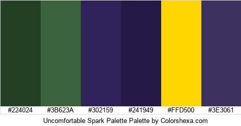 Uncomfortable Spark Palette Colors Logo
