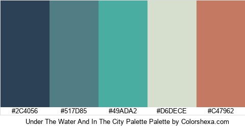 Under The Water And In The City Palette Colors Logo