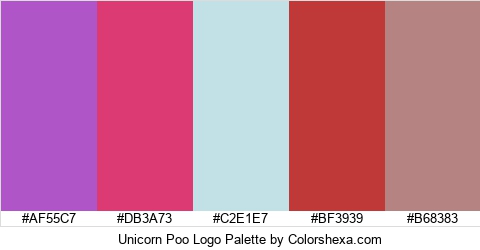 Unicorn Poo Logo Colors Logo
