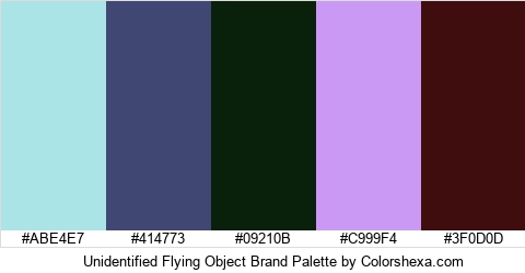 Unidentified Flying Object Brand Colors Logo