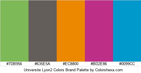 Universite Lyon2 Colors Brand Colors Logo