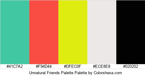 Unnatural Friends Palette Colors Logo