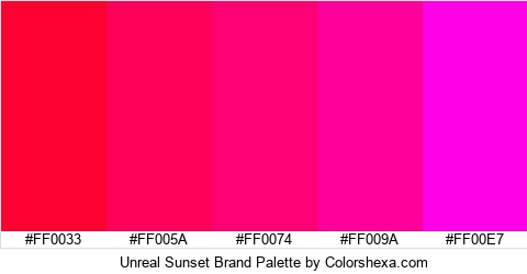 Unreal Sunset Brand Colors Logo