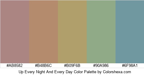 Up Every Night And Every Day Color Colors Logo