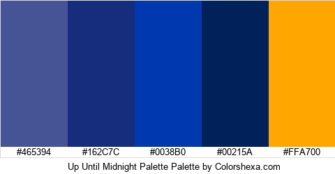 Up Until Midnight Palette Colors Logo