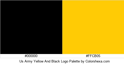 Us Army Yellow And Black Logo Colors Logo