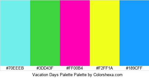 Vacation Days Palette Colors Logo
