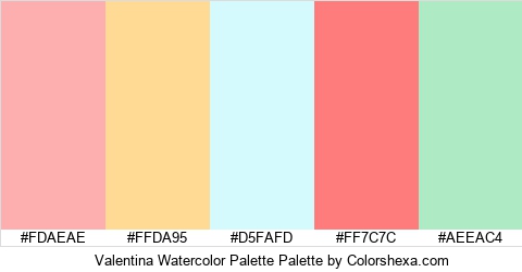 Valentina Watercolor Palette Colors Logo