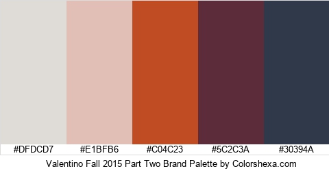 Valentino Fall 2015 Part Two Brand Colors Logo