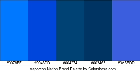Vaporeon Nation Brand Colors Logo