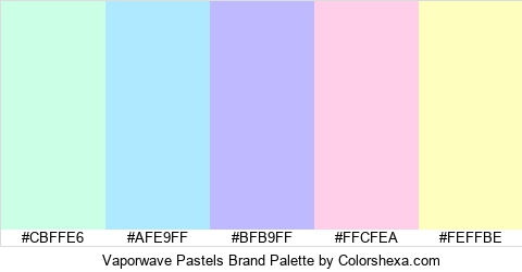 Vaporwave Pastels Brand Colors Logo