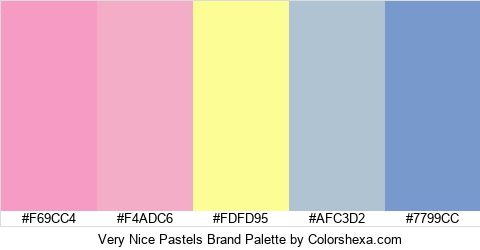 Very Nice Pastels Brand Colors Logo