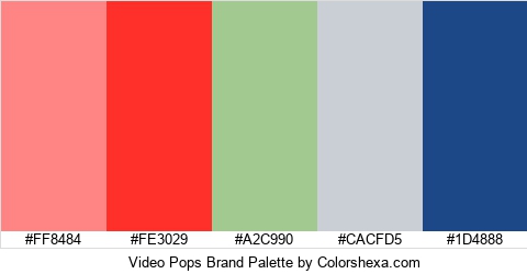 Video Pops Brand Colors Logo
