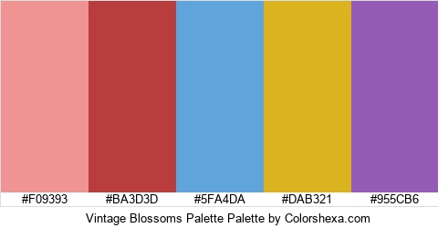Vintage Blossoms Palette Colors Logo