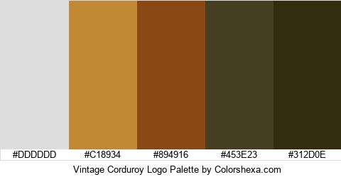 Vintage Corduroy Logo Colors Logo