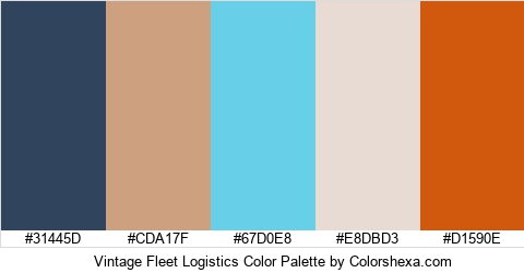 Vintage Fleet Logistics Color Colors Logo