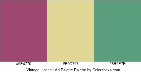 Vintage Lipstick Ad Palette Colors Logo