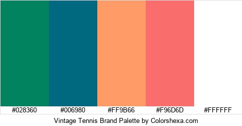 Vintage Tennis Brand Colors Logo