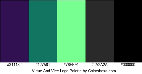 Virtue And Vice Logo Colors Logo