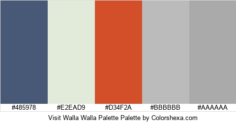 Visit Walla Walla Palette Colors Logo