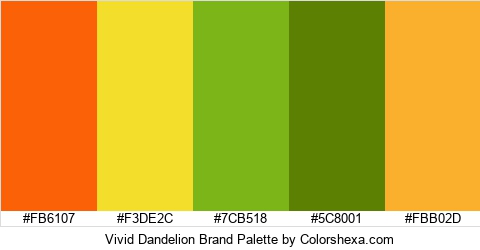 Vivid Dandelion Brand Colors Logo