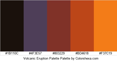 Volcanic Eruption Palette Colors Logo