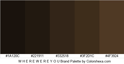 W H E R E W E R E Y O U Brand Colors Logo