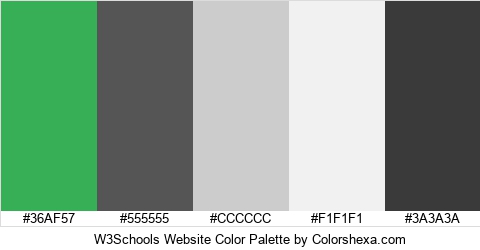 W3Schools Website Color Colors Logo