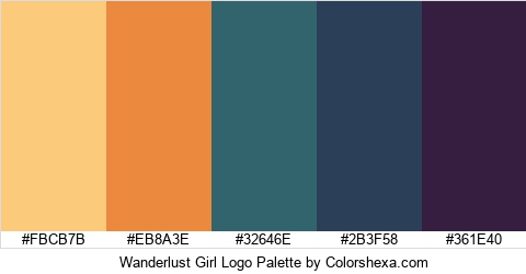 Wanderlust Girl Logo Colors Logo