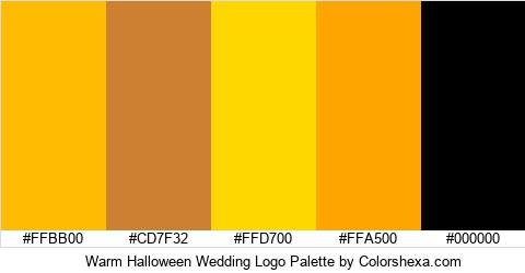 Warm Halloween Wedding Logo Colors Logo