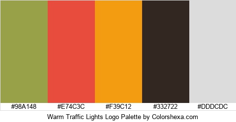 Warm Traffic Lights Logo Colors Logo