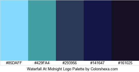 Waterfall At Midnight Logo Colors Logo