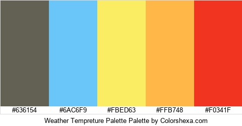 Weather Tempreture Palette Colors Logo